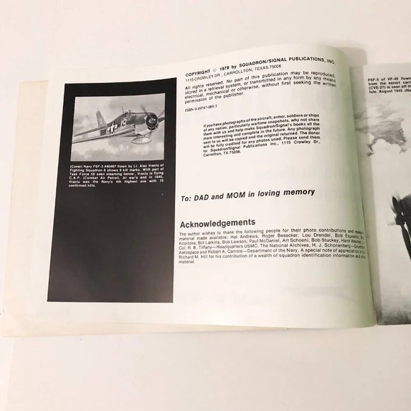 Squadron Signal Publication In Action F6F Hellcat Aircraft Book - Picture 8 of 15